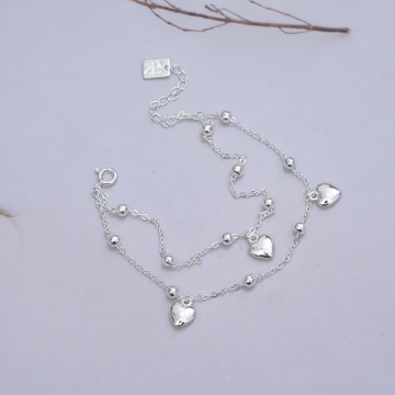 925銀飾×雙層愛心吊墜×手鍊