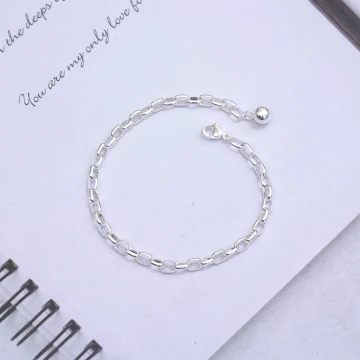 925銀飾×鍊條小銀球×手鍊