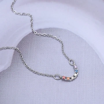 925銀飾×微笑彩虹×鎖骨項鍊