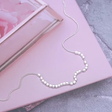 925銀飾×小方塊×鎖骨項鍊