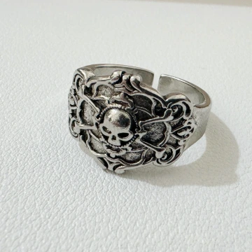 美式×復古×骷髏頭×開口戒指