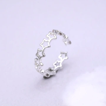 925銀飾×星連星×開口戒指
