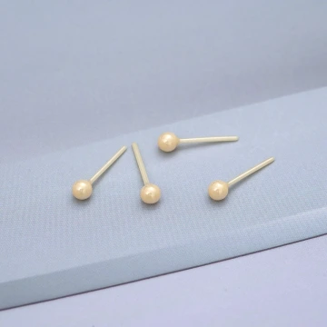 小圓珠×陶瓷×養耳棒×二套件耳環組×黃色