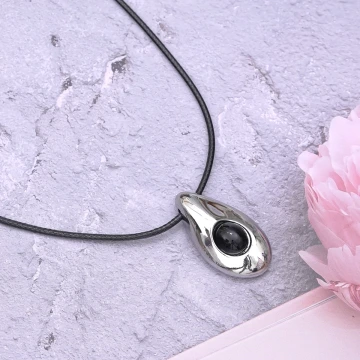 水滴之眼×蠟繩×可調節長項鍊