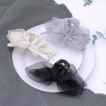 網紗蝴蝶結×鯊魚夾×共三色