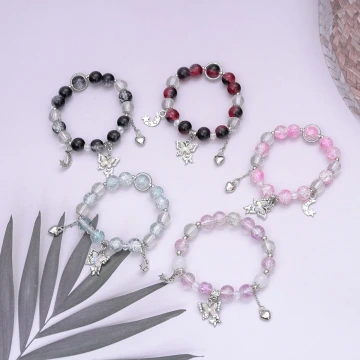 蝶飛弄月×固定式串珠手鍊×共五色