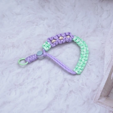 短版小花編織&times;水瓶飲料提繩&times;手機提繩&times;多功能&times;綠紫