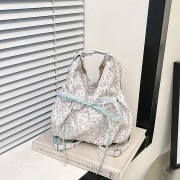 輕薄蝴蝶結小碎花&times;變形後背包