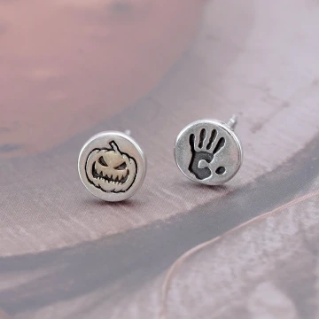 925銀針&times;南瓜跟鬼手&times;耳環