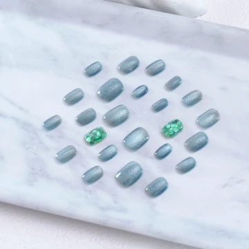 波光人魚姬亮面&times;穿戴式手指甲片&times;二十四入