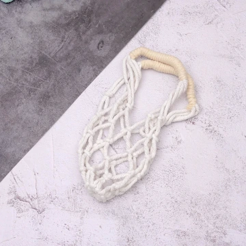 撞色鏤空網編×飲料水瓶提袋×黃白