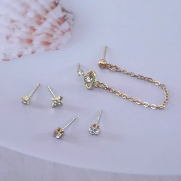 閃耀星球&times;相連五套件耳環組