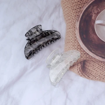 蕾絲印花壓克力&times;鯊魚夾&times;共二色