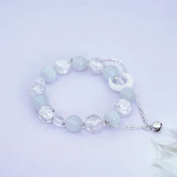 白月光琉璃鈴鐺×固定式串珠手鍊
