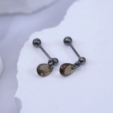 黑色眼淚&times;轉珠耳環