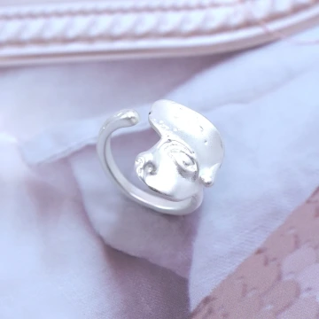 銀白鬼魅面具×開口戒指