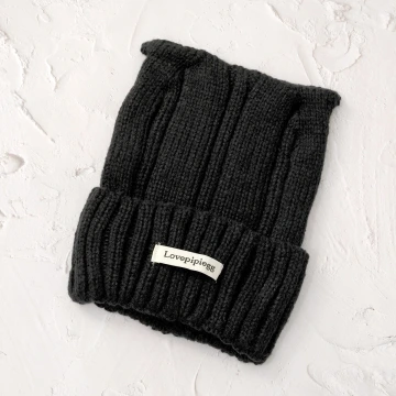 尖尖貓耳&times;毛帽&times;黑色