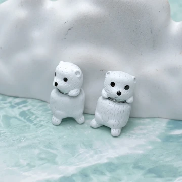 北極熊&times;雙面磁吸耳夾