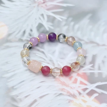 七彩九尾狐&times;固定式串珠手鍊