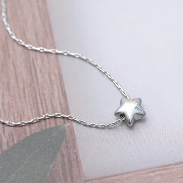 316鋼飾&times;圓潤小星星&times;項鍊&times;銀色