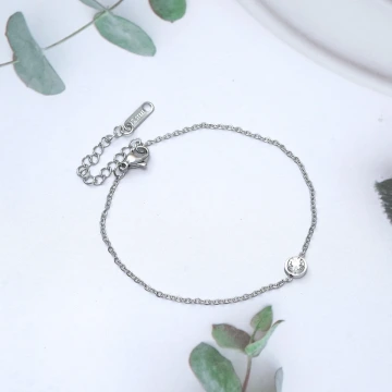 316鋼飾&times;小單鑽&times;手鍊&times;銀色