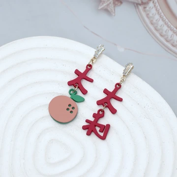 大橘大利&times;不對稱吊墜耳環