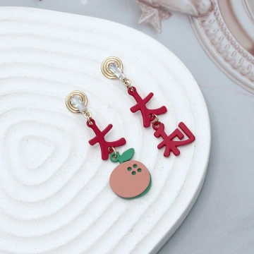 大橘大利&times;不對稱蚊香盤U型耳夾