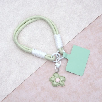 花朵多巴胺&times;手機腕帶掛繩&times;綠色