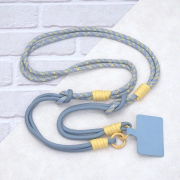 可延長運動風撞色&times;手機斜背&腕帶&times;兩用掛繩&times;灰黃紋理