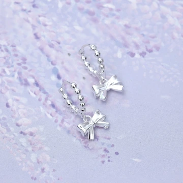 925銀針&times;米珠蝴蝶結&times;耳扣