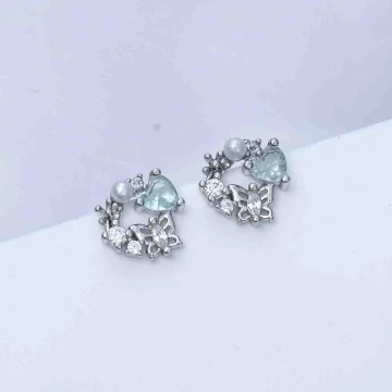 925銀針&times;藍心蝴蝶&times;耳環