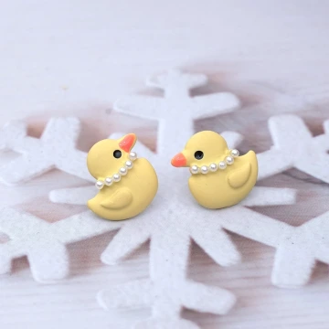 黃色小鴨&times;吊墜耳環