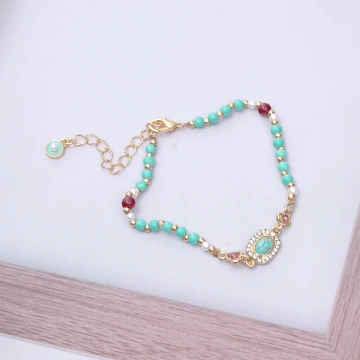 松綠串珠&times;手鍊