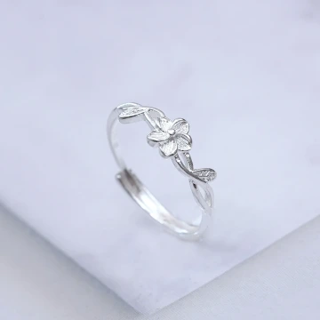 925銀飾&times;藤花盛開&times;開口戒指