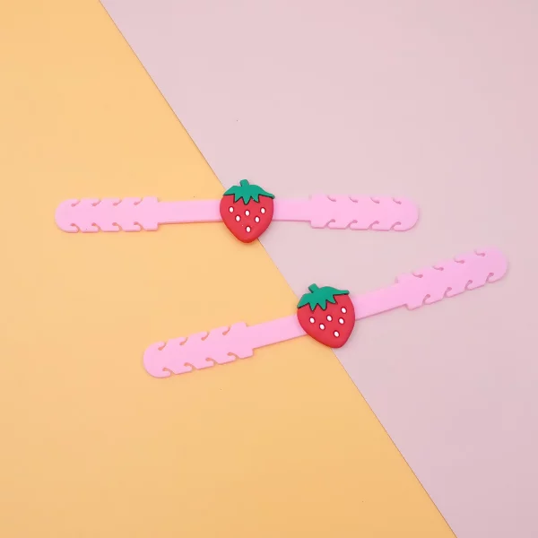 草莓兒童矽膠×二套件口罩延伸防勒帶