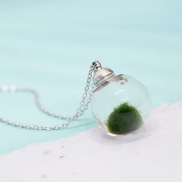 綠藻玻璃球×項鍊