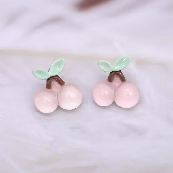 晶瑩剔透的櫻桃×耳環
