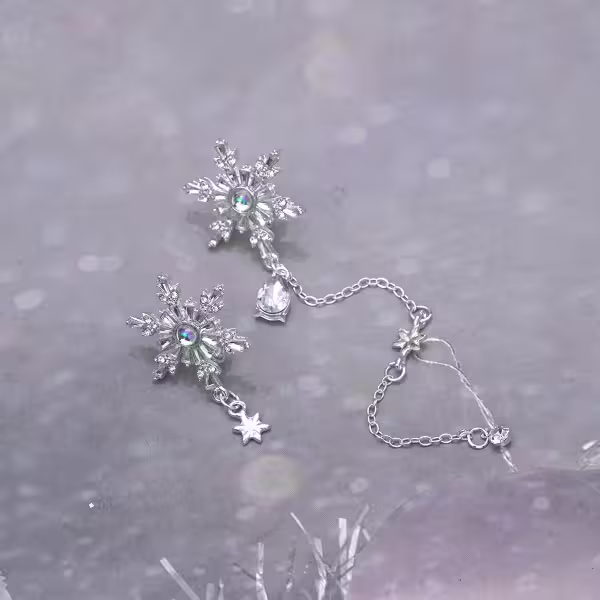 冰雪女王×不對稱三角耳夾
