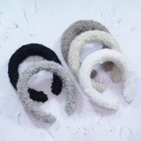 大羔毛素面×髮箍×共五色