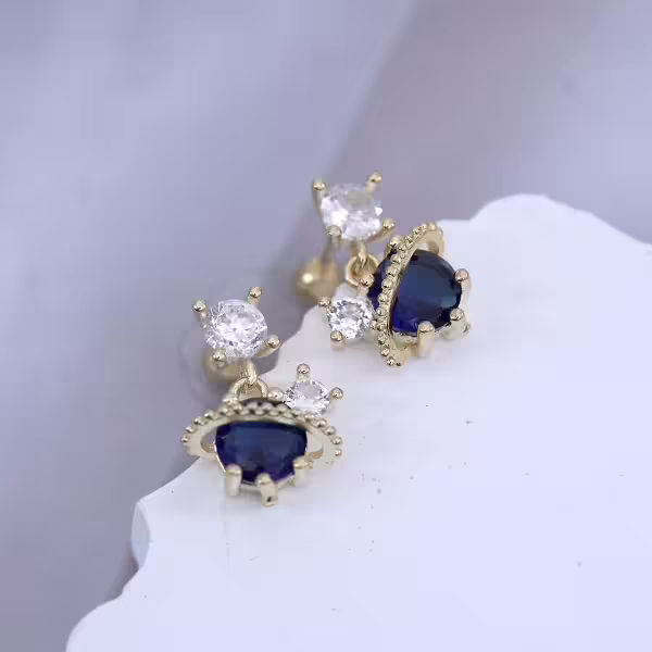 藍色星球×轉珠耳環