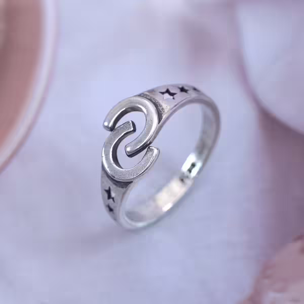 極簡雙C×開口戒指