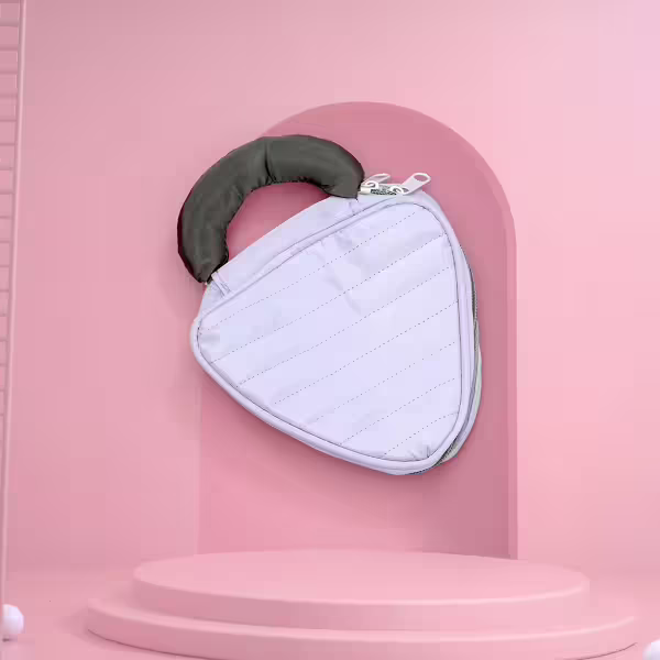 撞色倒三角手提&times;化妝收納包&times;灰色