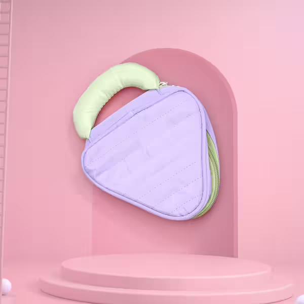 撞色倒三角手提&times;化妝收納包&times;紫色