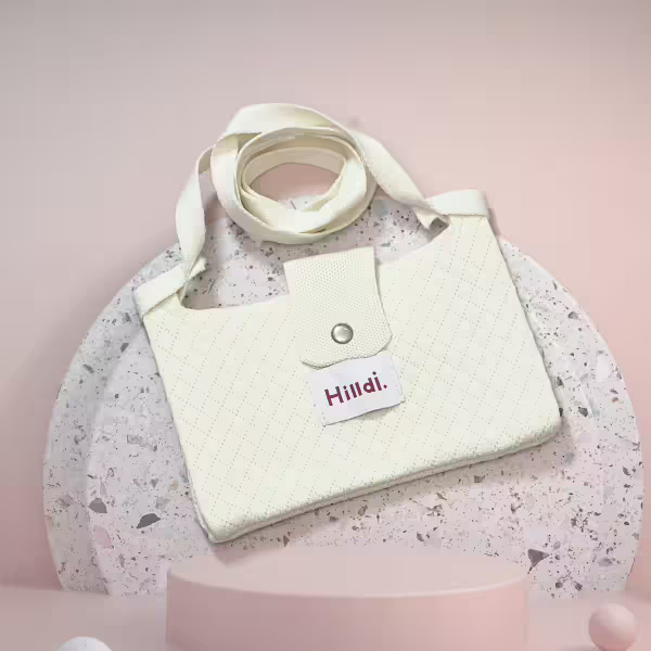 快樂多巴胺×單色針織×斜背包×白色