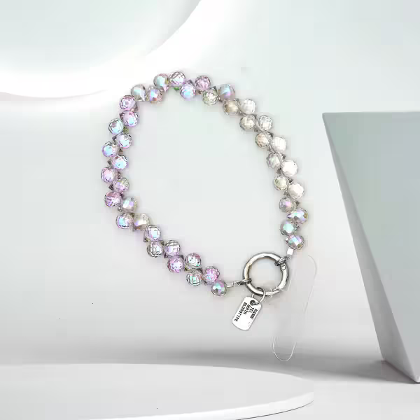 水滴閃亮晶鑽&times;手機腕帶掛繩&times;粉藍粉