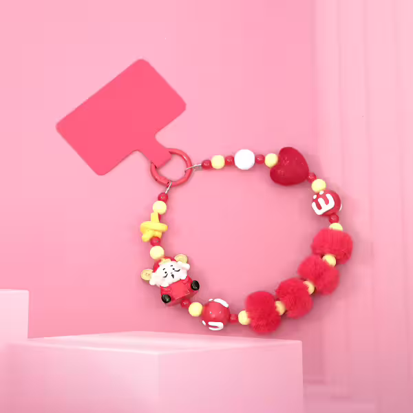 財神爺愛心&times;手機腕帶掛繩