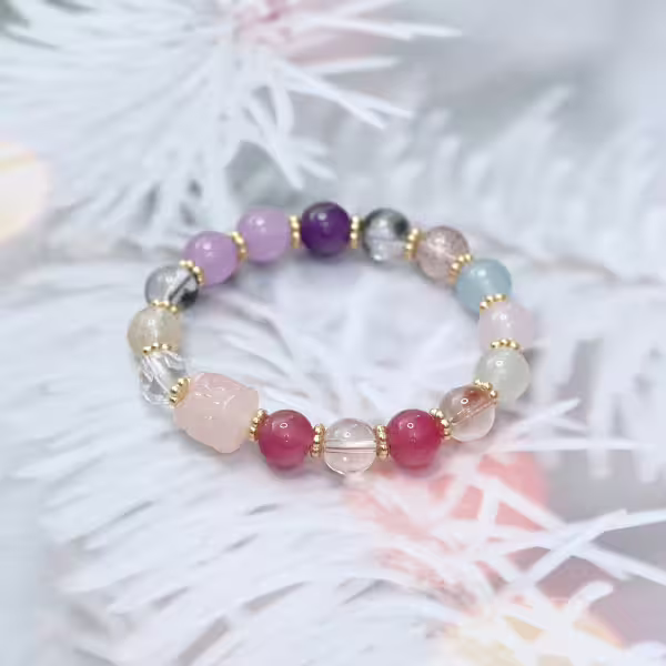 七彩九尾狐&times;固定式串珠手鍊