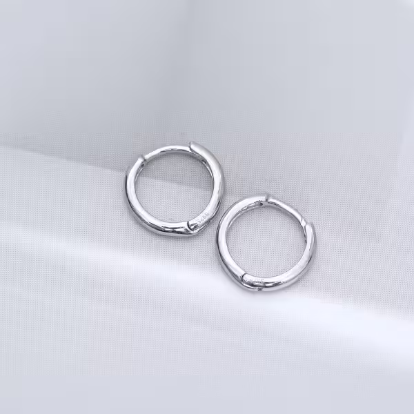 925銀針&times;13mm光面極簡圓環&times;耳扣