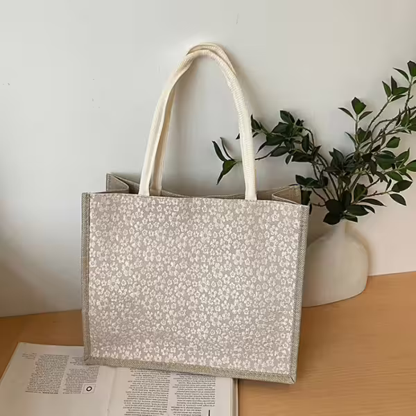 春語小碎花&times;肩背手提袋&times;卡其