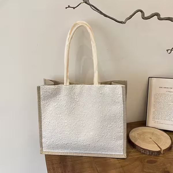 春語小碎花&times;肩背手提袋&times;白色